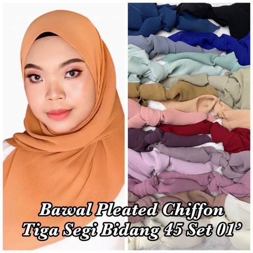 Butterfly Pleated Bawal Bidang 45